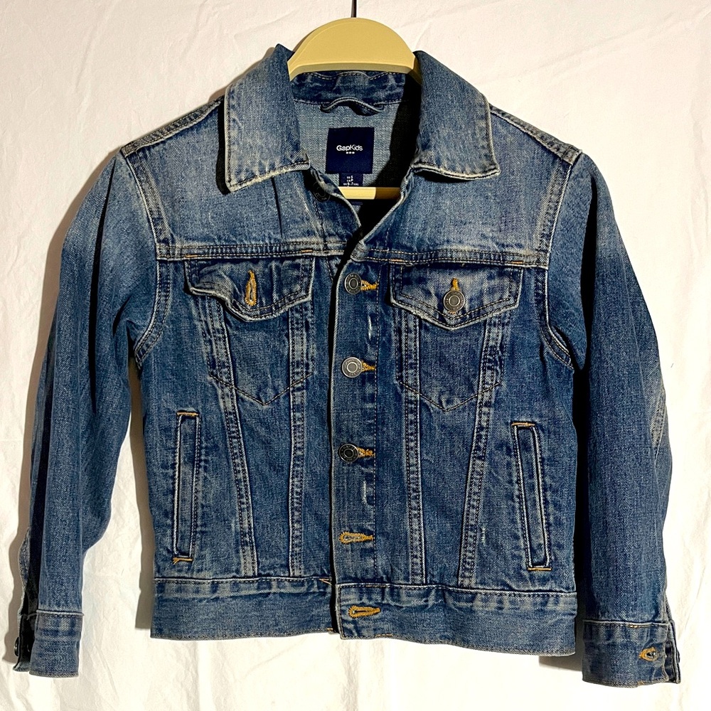 Gap Denim Jacket Kids Boys Small 6-7 Years Jean Trucker Jacket Blue EUC